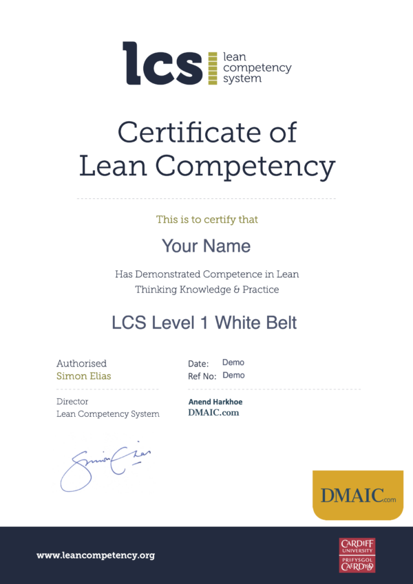 Lean White Belt training | Online | | Dmaic.com